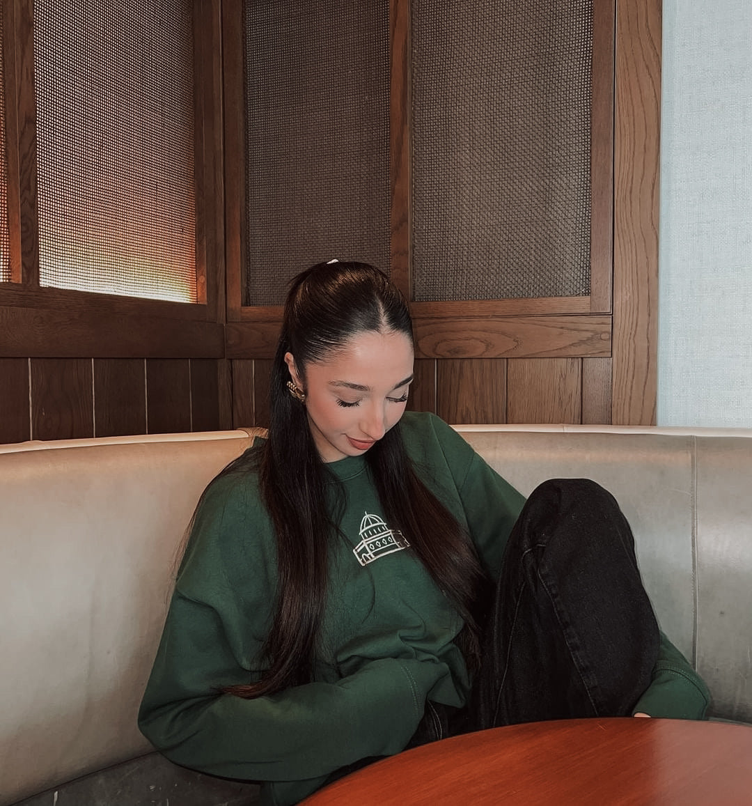 Dome of the Rock Palestinian Embroidered Crewneck