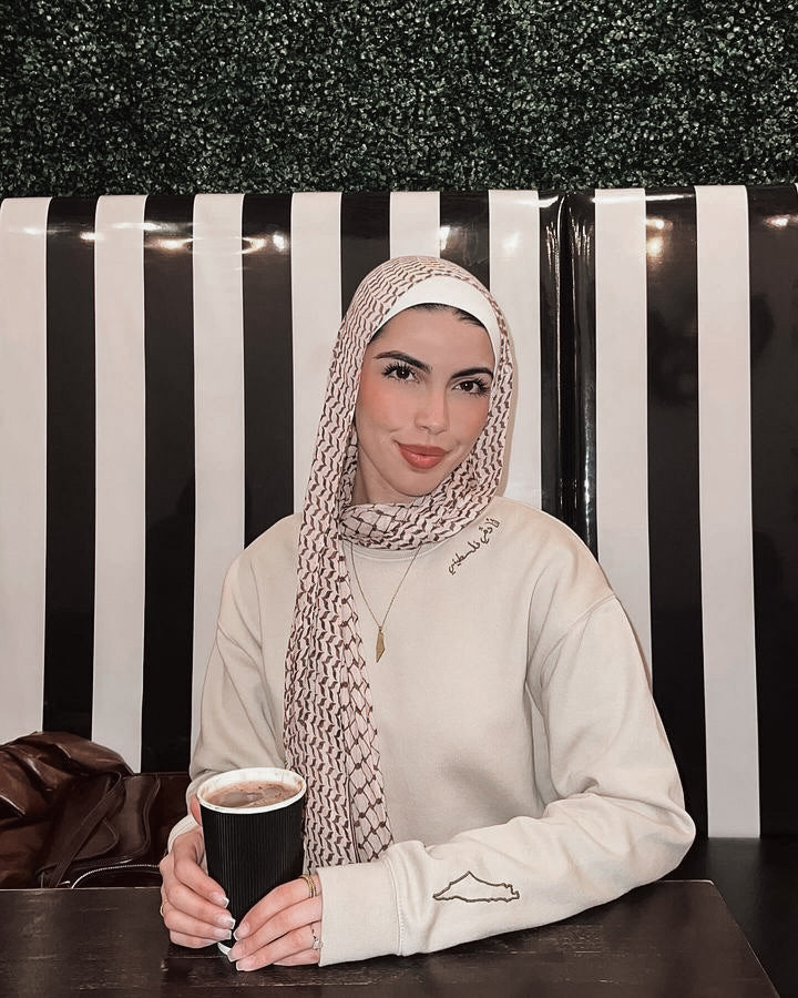 Palestinian Arabic Calligraphy Embroidered Crewneck