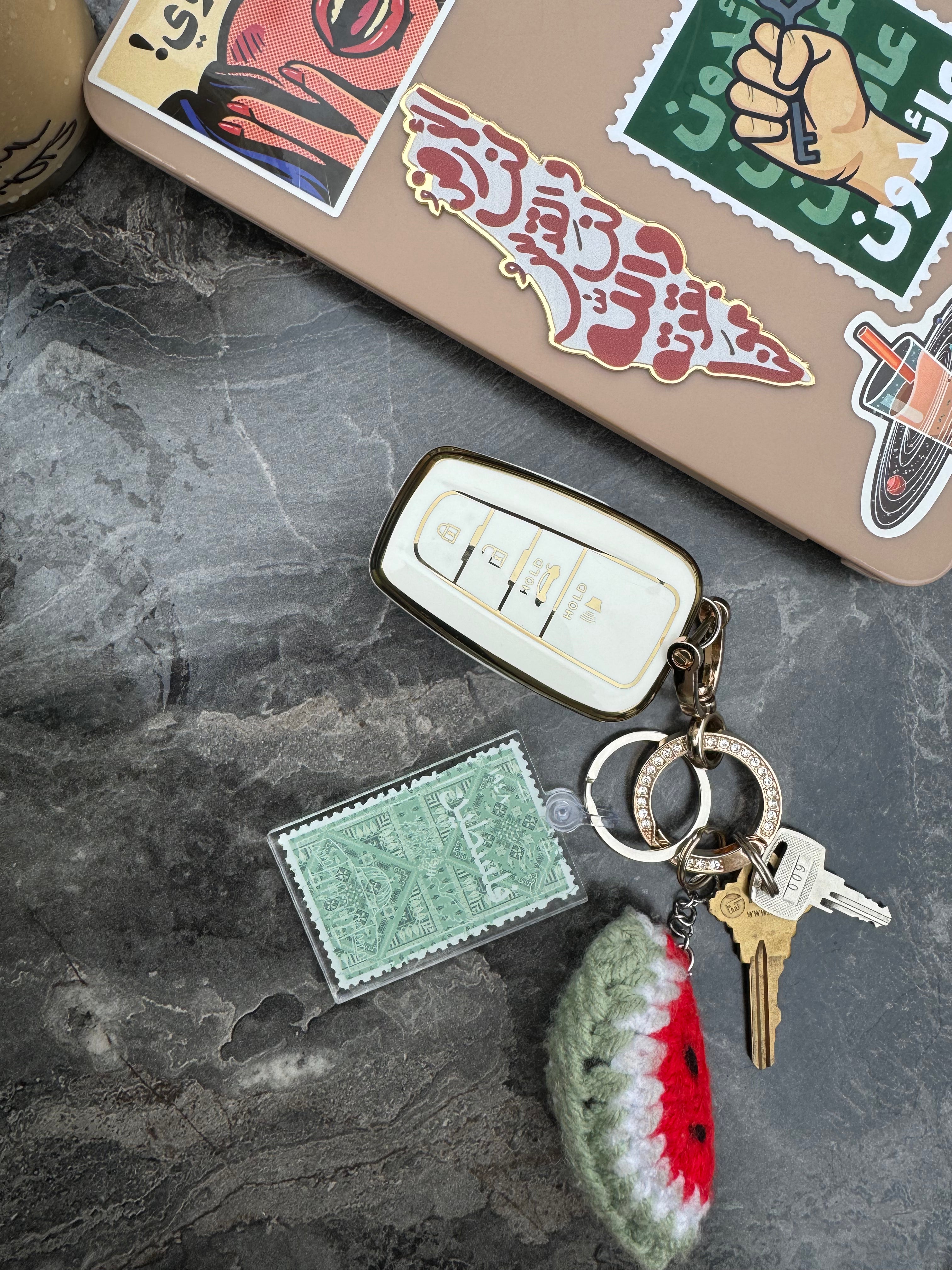 Palestinian Stamp Keychains
